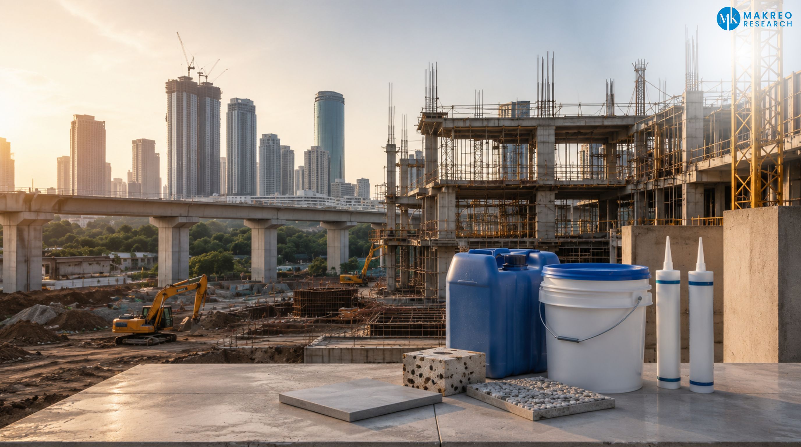 India Construction Chemicals Market 2026 - Concrete Admixtures Lead with a 32% Share as INR 12.2 Trillion Infrastructure Push Accelerates Demand